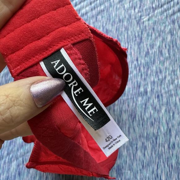 Adore Me Red Sexy High LIFT Underwire Lace Bra Size 42G - Picture 4 of 4